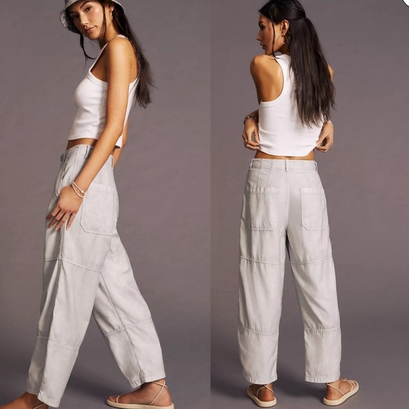Citizens of Humanity Hadley Curved Surplus Pants Barrel-Leg Women 28 Gray